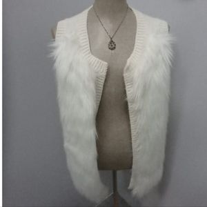 Ivory Fox Faux For Women's Vest